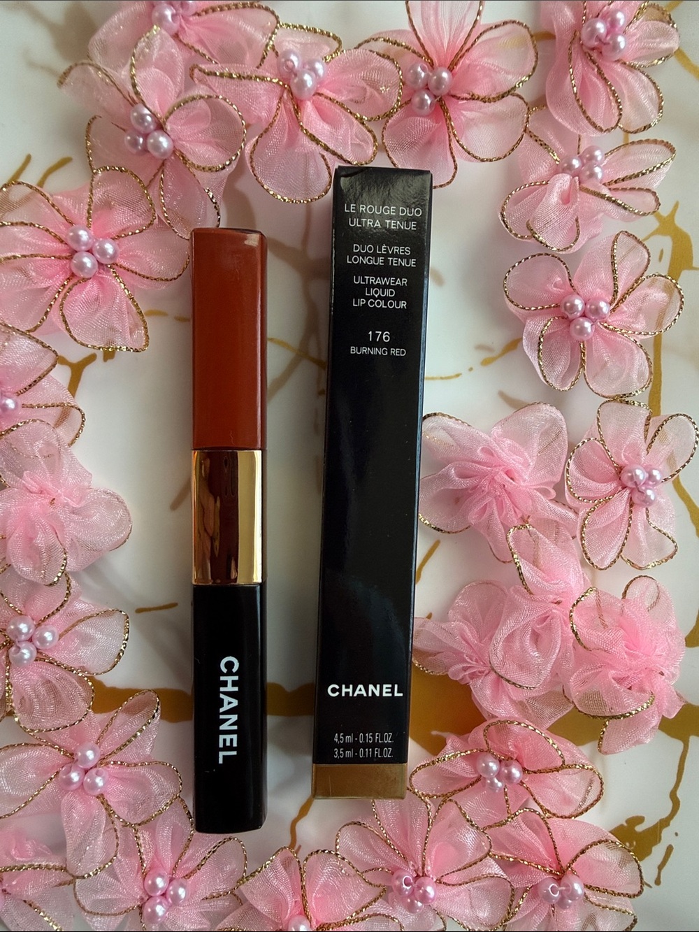 CHANEL 176 Burning Red Le Rouge Duo Ultrawear Liquid Lip Colour New in Box